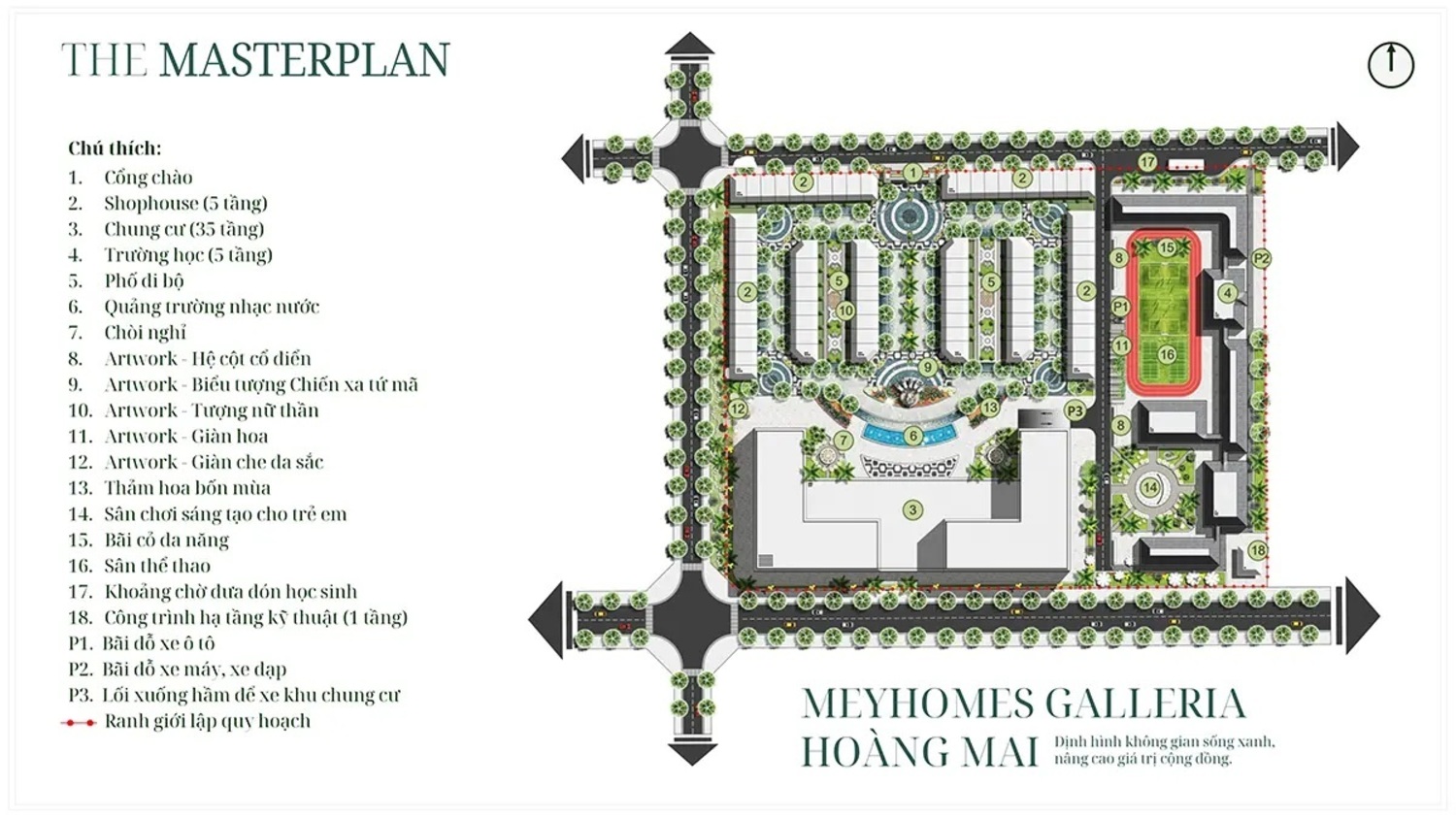 Mặt bằng tổng thể Meyhomes Galleria